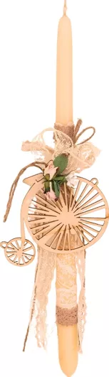 Πασχαλινή Λαμπάδα 325-lam Σετ με Διακοσμητικό Ποδήλατο