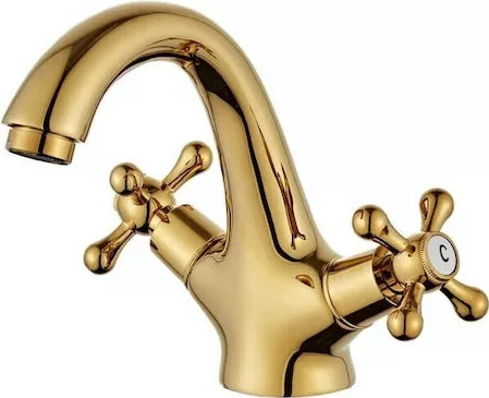 Μπαταρία Νιπτήρα Paini Liberty Αναμεικτική Πάγκου Χρυσό