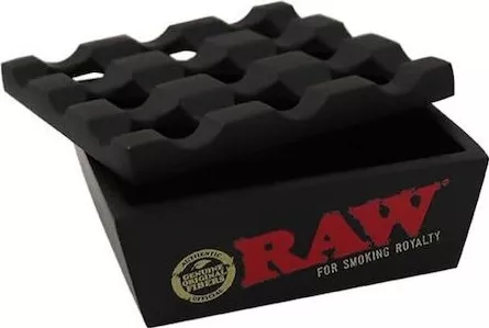 Τασάκι Raw Τσιγάρου Μεταλλικό 8x8cm Μαύρο