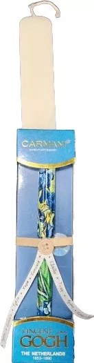 Πασχαλινή Λαμπάδα Romvous Αρωματική με Στυλό Carmani-Vincent Van Gogh-Ίριδες 30cm Μπεζ