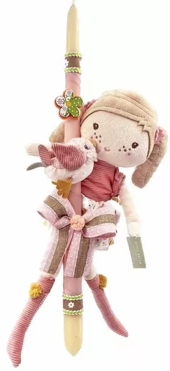 Πασχαλινή Λαμπάδα Rose Poupee 24.6 με Πάνινη Κούκλα Little Dutch Anna