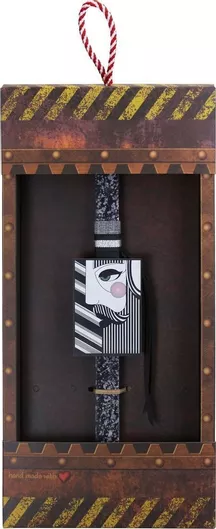 Πασχαλινή Λαμπάδα Synchronia LA24061D Στρογγυλή Μαγνητάκι Ρήγας Μαύρο Χείλη Μαύρο