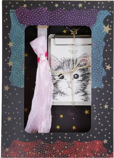 Πασχαλινή Λαμπάδα Synchronia LA24068A Στρογγυλή Μπλοκ με Βάση Γάτα Πολύχρωμο