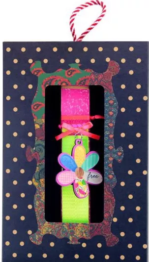 Πασχαλινή Λαμπάδα Synchronia 20cm Μπρελόκ Λουλούδι Φούξια Νέον