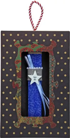 Πασχαλινή Λαμπάδα Synchronia Πορσελάνινο Αστέρι Μπλε