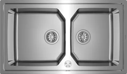 Νεροχύτης Κουζίνας Teka 115030024 Inox Ένθετος Λείος (Σατινέ) 86.4x56.4x21cm Ασημί