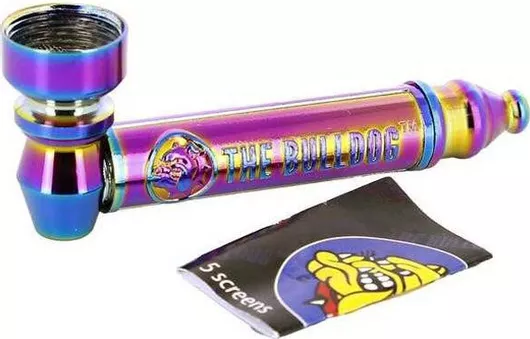 Πίπα με σίτα The Bulldog Amsterdam Embossed Metal Pipe Rainbow Set