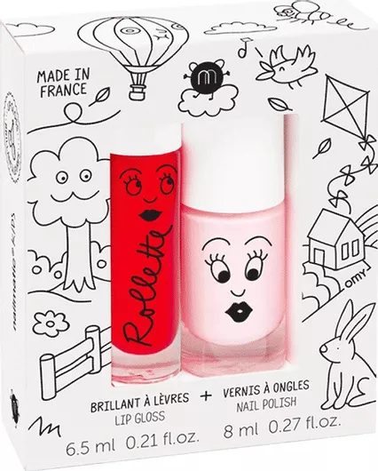 Παιχνίδι Μακιγιάζ Nailmatic Cottage Cerise & Bella Lip Gloss & Βερνίκι Νυχιών για 3+ Ετών