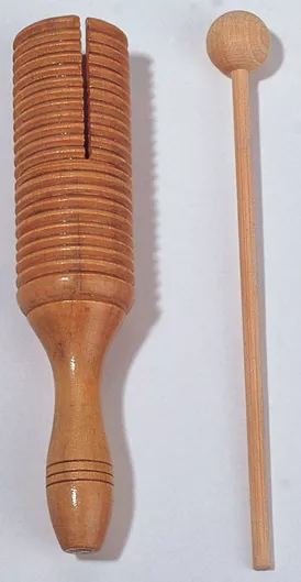 Μουσικό Παιχνίδι Κρουστό Guiro Ξύστρα Ενός Τόνου με Μπαγκέτα Ξύλινη για 6+ Ετών