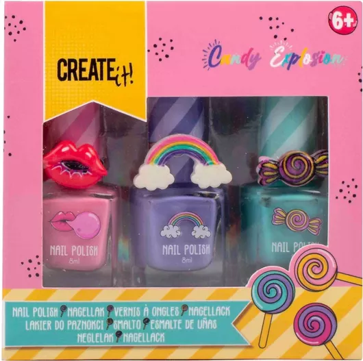 Παιδικά Μανό Create it! Candy Explosion 213259 Μανό & Δαχτυλίδια Σετ 3τμχ