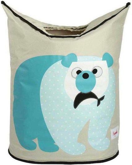 Παιδικό Καλάθι Απλύτων 3 Sprouts από Ύφασμα Polar Bear 50x29x57cm Τιρκουάζ