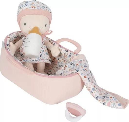Κούκλα Little Dutch Rosa Μωρό σε Καλαθούνα Πάνινη 25cm για 12+ Μηνών