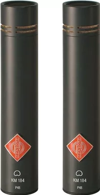 Επαγγελματικό Μικρόφωνο Neumann KM-184 Stereo Set Πυκνωτικό Shock Mounted / Clip On Studio Μαύρο