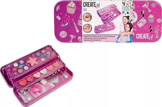 Παιχνίδι Μακιγιάζ CREATE it! σε Μεταλλική Κασετίνα 3 Θέσεων για 6+ Ετών
