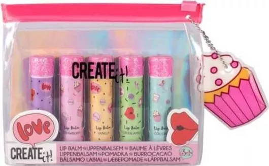 Παιχνίδι Μακιγιάζ Create it! Lip Balm in Pouch 84531 με Μπρελόκ Σετ 7τμχ