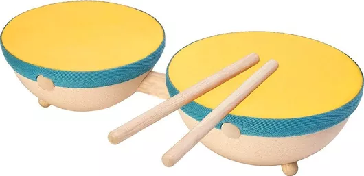 Μουσικό Παιχνίδι Τύμπανο Plan Toys Διπλό για 3+ Ετών