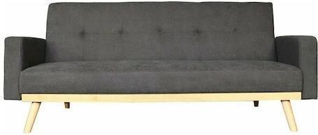 Καναπές Κρεβάτι ArteLibre 14490009 Neto Τριθέσιος Microfiber Γκρι 199x95cm Γκρι