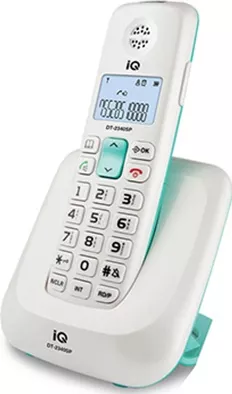 Ασύρματο Τηλέφωνο IQ DT-2340SP με Aνοιχτή Aκρόαση Λευκό