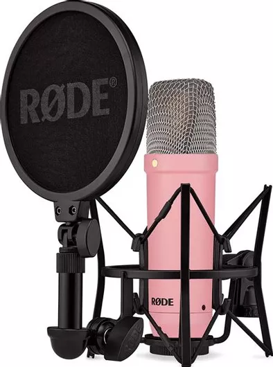 Επαγγελματικό Μικρόφωνο Rode NT-1 Signature Series Πυκνωτικό Shock Mounted / Clip On Studio Ροζ