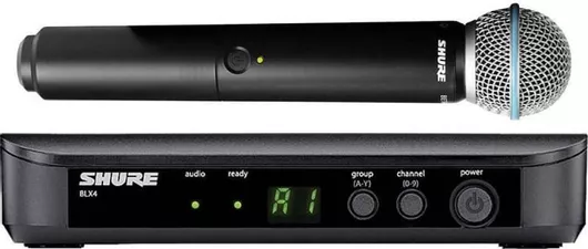Επαγγελματικό Μικρόφωνο Shure BLX24 / BETA58 Ασύρματο Δυναμικό Χειρός Φωνής Μαύρο