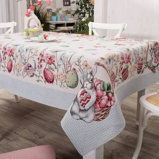 Πασχαλινό Διακοσμητικό Τραπεζομάντιλο Teoran 140x180cm
