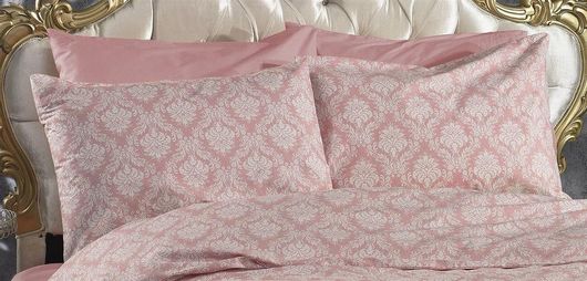 Μαξιλαρoθήκη Dimcol Οφηλία 277 από Βαμβάκι & Πολυεστέρα 50x70cm Ροζ