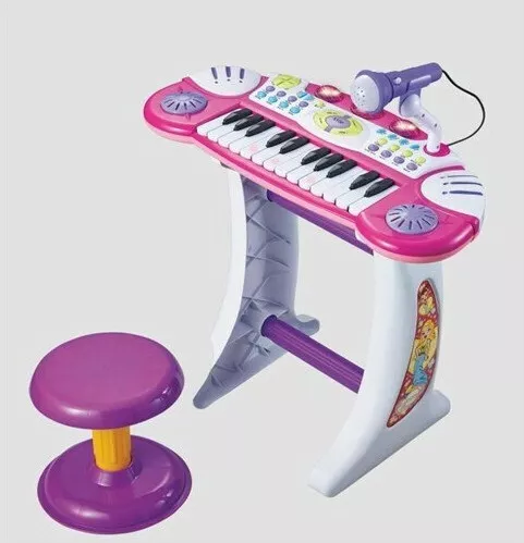 Μουσικό Παιχνίδι Αρμόνιο με Μικρόφωνο & Καρέκλα Ροζ για 3+ Ετών