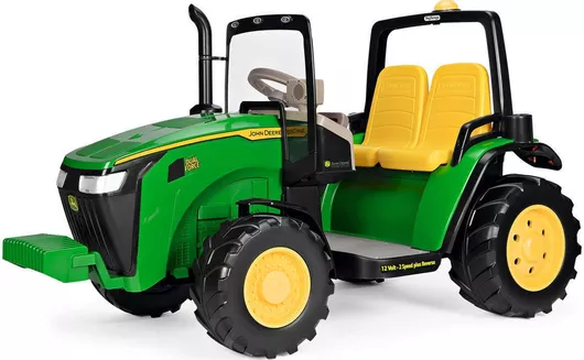 Παιδικό Τρακτέρ Peg Perego John Deere Dual Force 12V Ηλεκτροκίνητο με Πετάλι Πράσινο για 3+ Ετών