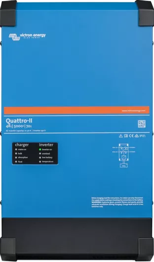 Inverter Victron Energy Quattro II 48 / 5000 / 70-50 / 50 Καθαρού Ημιτόνου 48V