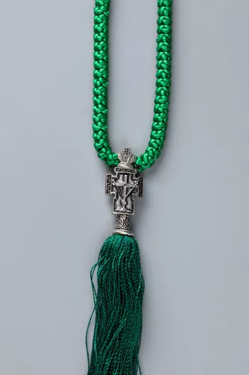 Κομποσκοίνι Προσευχής Χειροποίητο Επάργυρο 100 Κόμπων Πράσινο