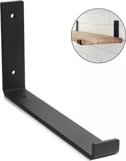 Γωνία Ραφιού Next Μεταλλικό Σετ 2τμχ Μαύρο