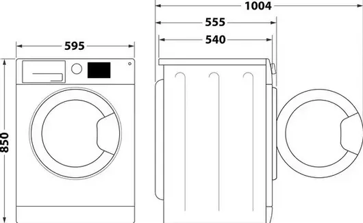 Πλυντήριο Στεγνωτήριο Ρούχων Indesit BDE 96435 9EWS 9kg / 6kg 1400 Στροφών 85x59.5x54cm
