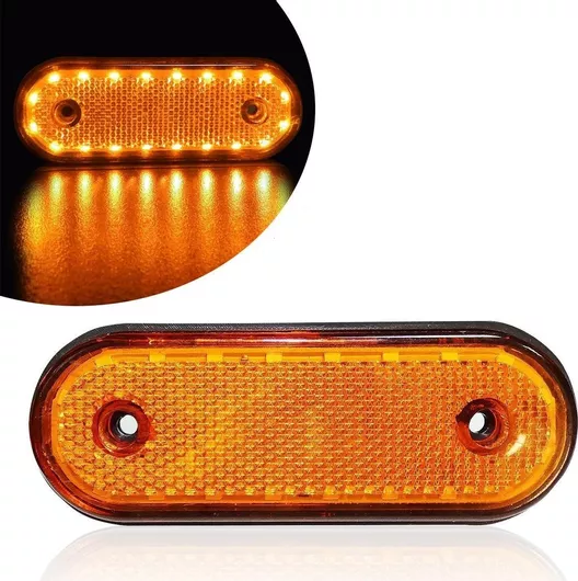 Φως Όγκου Φορτηγού MAR490 LED Αδιάβροχο 24V IP68 115x45x10mm Πορτοκαλί
