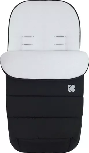 Ποδόσακος Καροτσιού Kikka Boo Classic Universal Αδιάβροχος με Ποδόσακος Καροτσιού Fleece Επένδυση 85x45cm Μαύρος