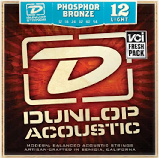 Χορδές Ακουστικής Κιθάρας Dunlop Phosphor Bronze 12-54