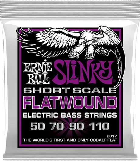 Χορδές Ηλεκτρικού Μπάσου Ernie Ball 2817 Flatwound Short Scale 050-110