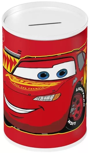 Παιδικός Κουμπαράς Διακάκης Μεταλλικός Disney: Cars Κόκκινος 10x10x15cm