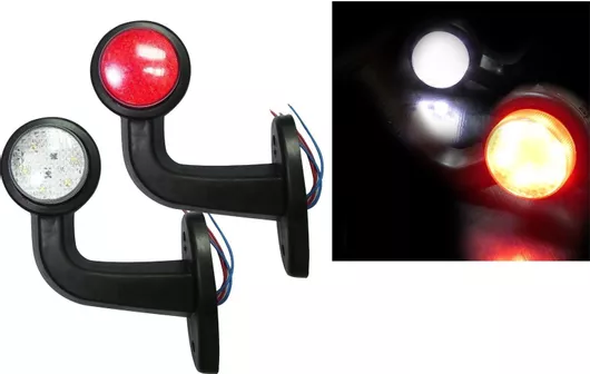 Φώτα Όγκου Φορτηγού MAR064 LED 12V IP66 Κόκκινό / Λευκό Σετ 2τμχ