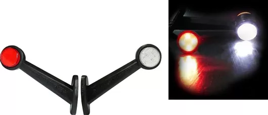 Φώτα Όγκου Φορτηγού MAR046 LED Αδιάβροχο 24V IP66 Κόκκινο / Λευκό Σετ 2τμχ