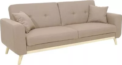 Καναπές Κρεβάτι Pakoworld Carmelo Τριθέσιος Μπεζ 214x80cm