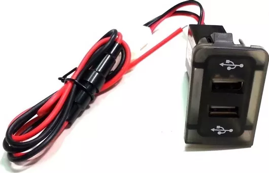 Αντάπτορας Διπλός USB RAZ040 για VW Golf 4 / Bora 4 με Κόκκινο LED Φώς