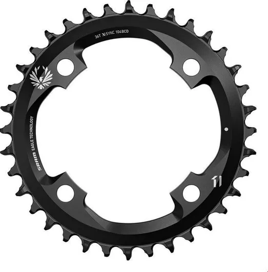 Δίσκος Sram 36t 104bcd Alum 12 Ταχύτητες Μαύρο