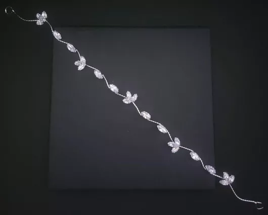 Νυφική Στέκα Μαλλιών Ro - Ro Σύρμα με Τσιμπιδάκια Ζιργκόν