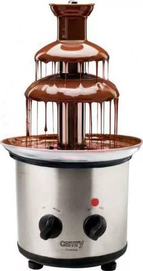 Συντριβάνι Σοκολάτας Camry με 3 Επίπεδα 650gr Ασημί