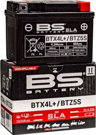 Μπαταρία Μοτοσυκλέτας Bs-Battery Btz5S Sla για Yamaha Crypton-X 135 / Modenas X-Cite 130 / Honda Wave 110 12V 4.2Ah Gel
