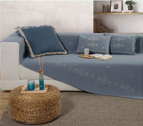 Ριχτάρι Τριθέσιου Καναπέ Nef-Nef Figerald 180x300cm Blue