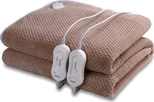 Ηλεκτρική Κουβέρτα Διπλή Sogo 120W 160x140cm με 3 Επίπεδα Θέρμανσης Καφέ