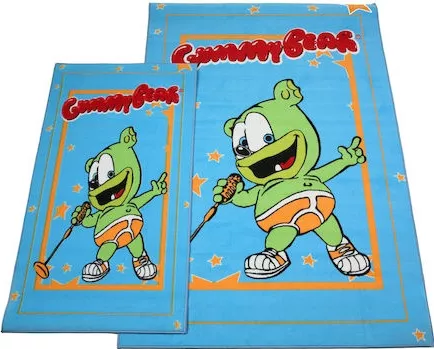 Παιδικό Χαλί Viopros 80x150cm Gummy Bear Μπλε / Πράσινο