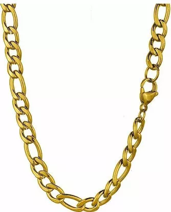 Γυναικεία Αλυσίδα Λαιμού Amor Amor από Ανοξείδωτο Ατσάλι Cuban 45cm Επιχρυσωμένο