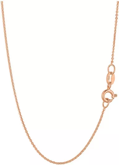 Γυναικεία Αλυσίδα Λαιμού Amor Amor από Ασήμι 925 Cuban 45cm Επιχρυσωμένο